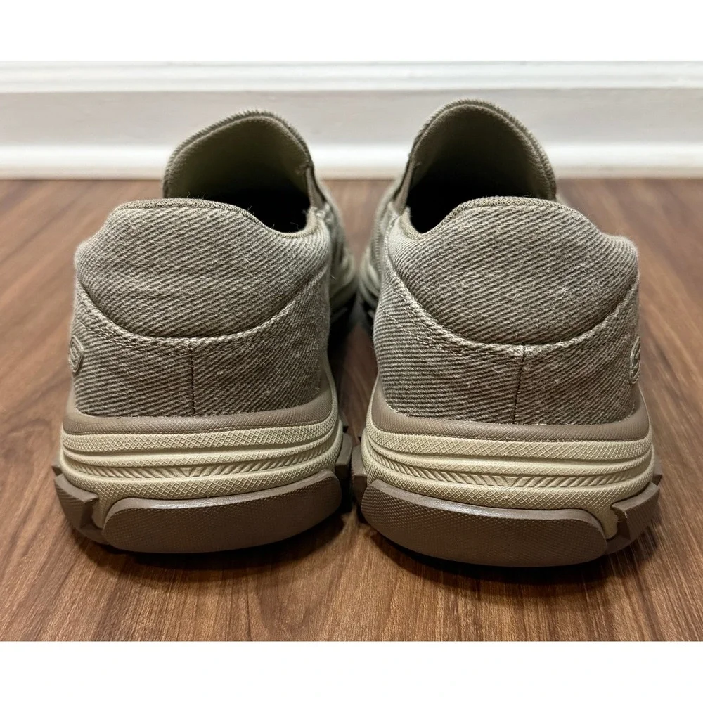 Skechers Relaxed Fit Respected Fallston Taupe Slip On Shoes (204387) Mens Sz 8